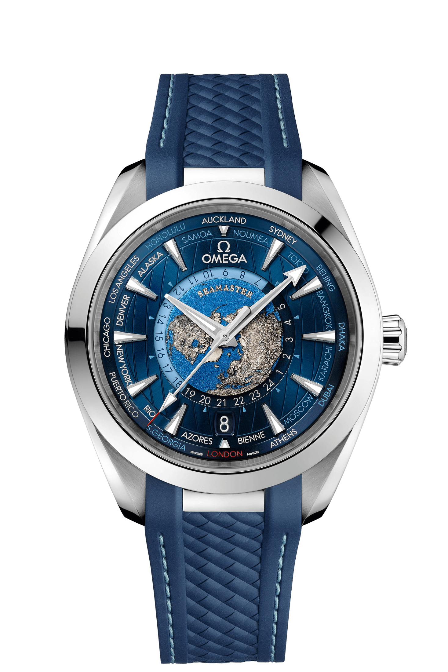 Omega Aqua Terra 150M Co-Axial Master Chronometer GMT Worldtimer 43  mm