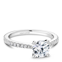 Noam Carver 14K White Gold Diamond Engagement Ring (R046-01A)